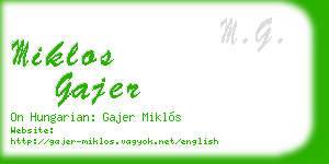 miklos gajer business card
